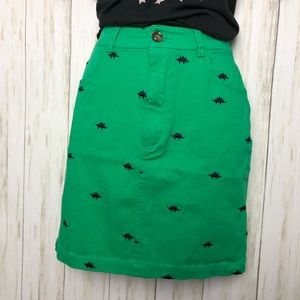 ModCloth Stegosaurus Dinosaur Embroidered Skirt
